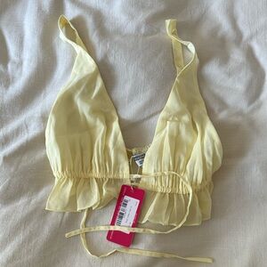 Beginnings Boutique Yellow Crop Tank